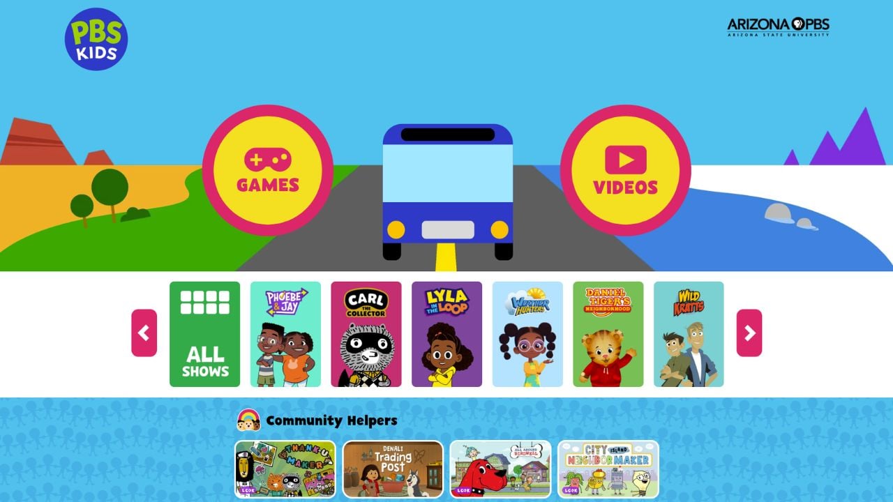 PBS KIDS website homepage