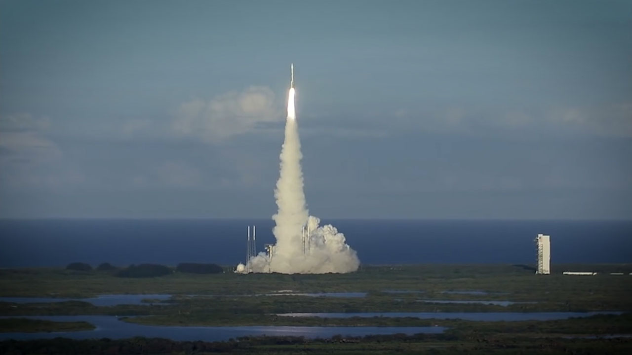 OSIRIS_REx satellite taking off