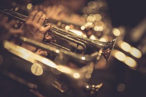 trumpet section closeup