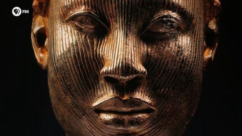 African carving of a face