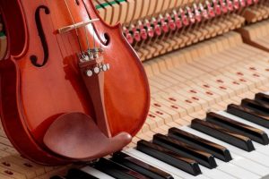 violion on keyboard