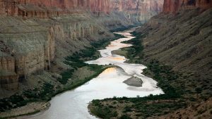 The Colorado River as it flows through the Grand Canyon