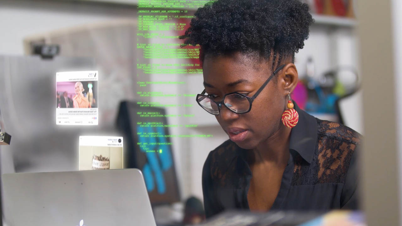 MIT researcher Joy Buolamwini in Coded Bias