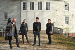 Jupiter Quartet standing outside