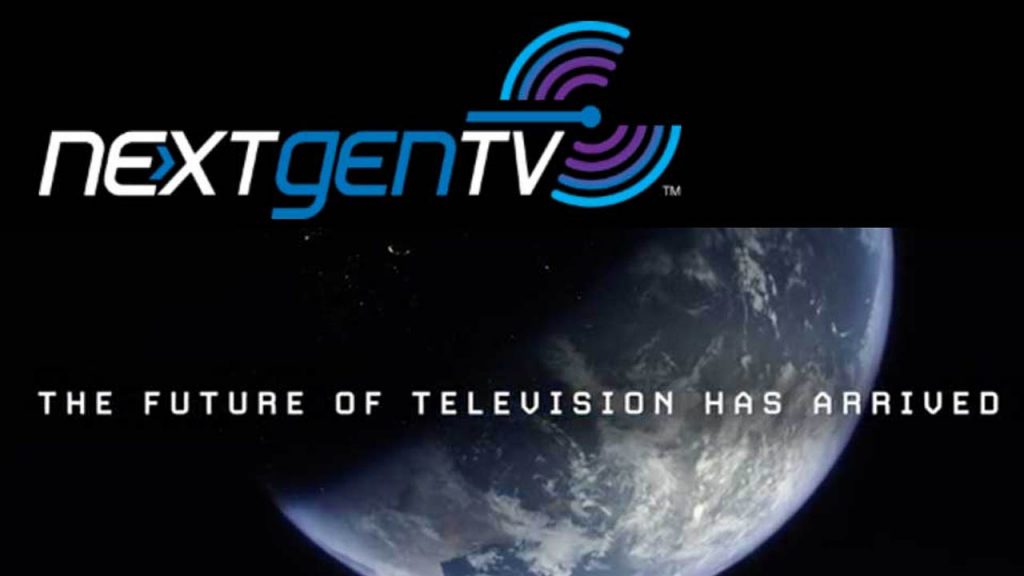 Next Gen TV logo with the moon and text: The Future of Television Has Arrived
