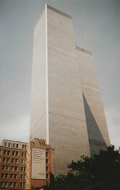 The World Trade Center in early 2001. Photo by Dave West.