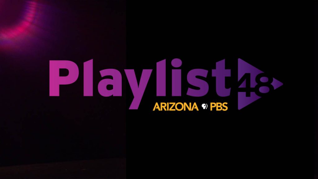 The Playlist 48 logo, lit by a pink light in the top left corner