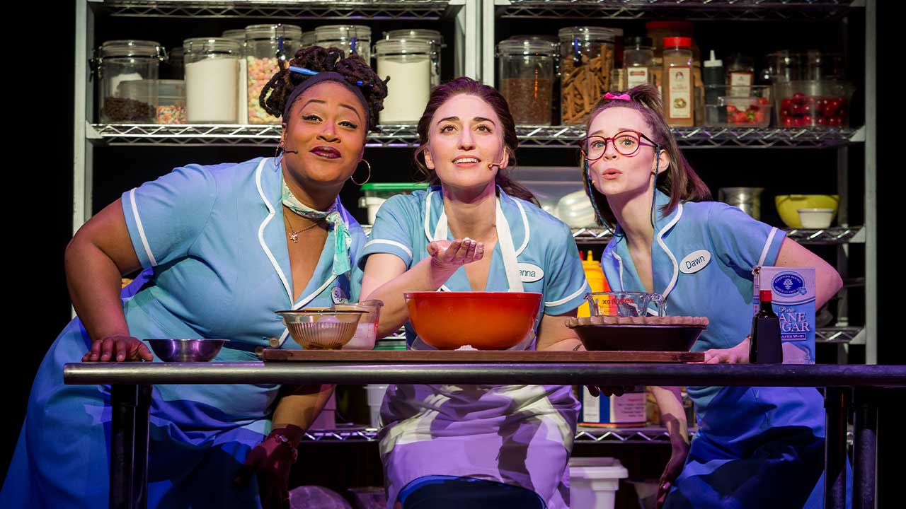 Charity Angel Dawson, Sara Bareilles, and Caitlin Houlahan in "Waitress."