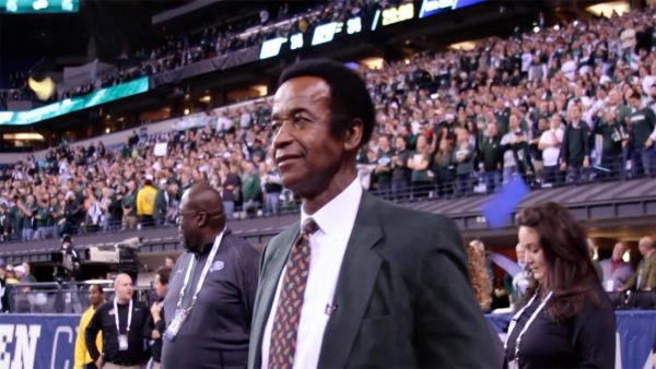 American football legend Gene Washington at the Vikings game