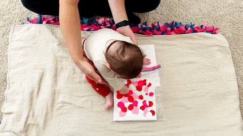 Baby Rowyn creates her valentine