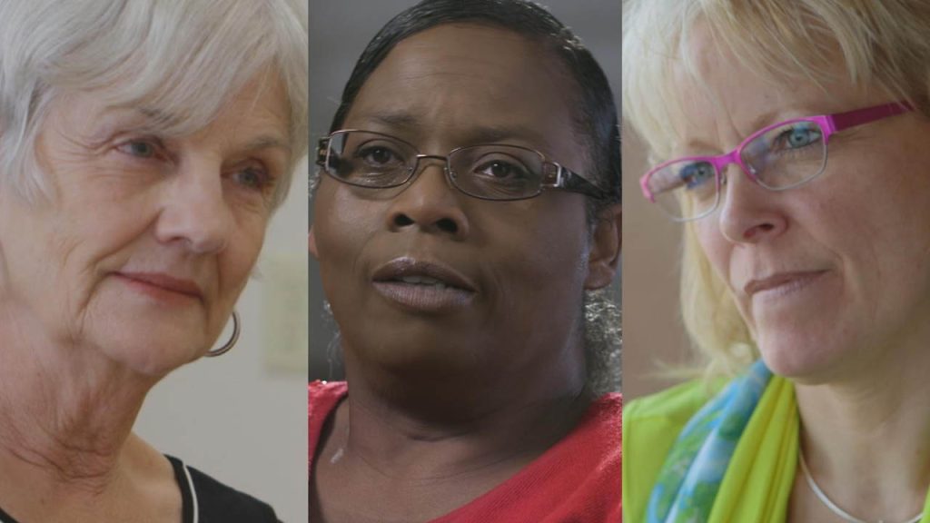 Three women whose mothers have been diagnosed with Alzheimers