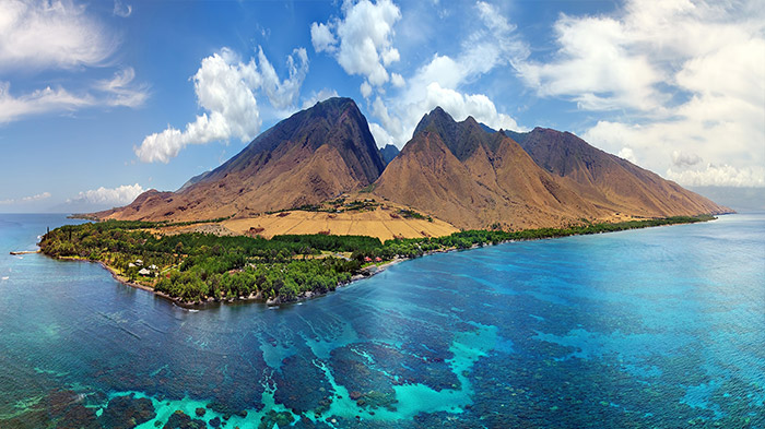 Volcanic islands in Hawaii