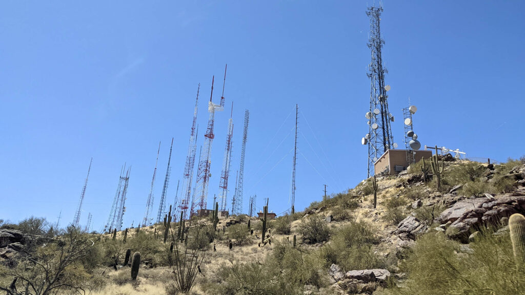 TV towers on South Mountain in Phoenix