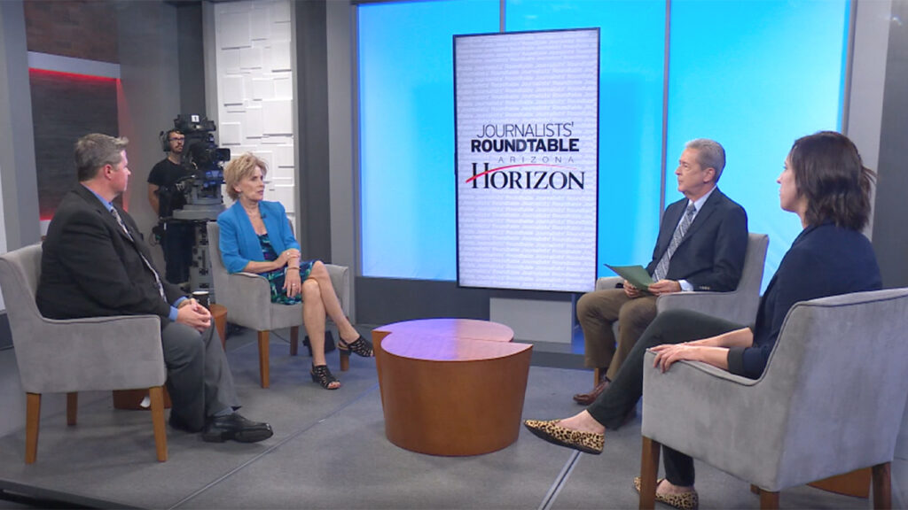 Journalists sit down with Ted on the set of Arizona Horizon