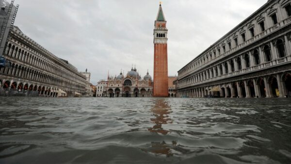 photo shows Venice floating city