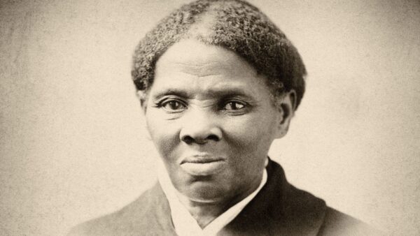 A photographic portrait of famed abolitionist and political activist Harriet Tubman.