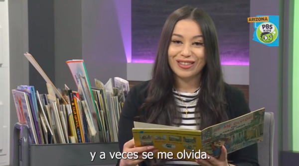 Andrea Estrada reading Se Me Olvido