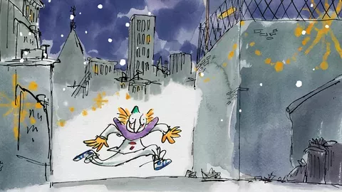 An illustration from the book Clown by Quentin Blake