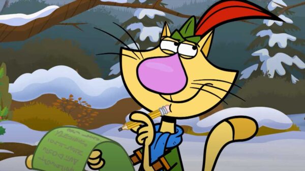 Nature Cat and Christmas Decorations