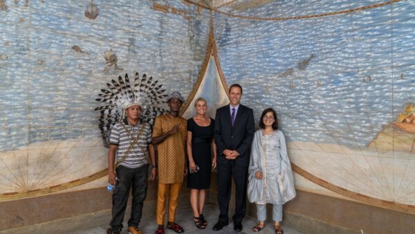 Our characters at Terza Loggia inside the Apostolic Palace in Vatican City