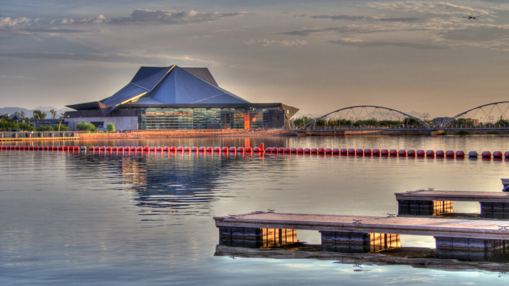 Image of Tempe Center for the Arts across Tempe Town Lake