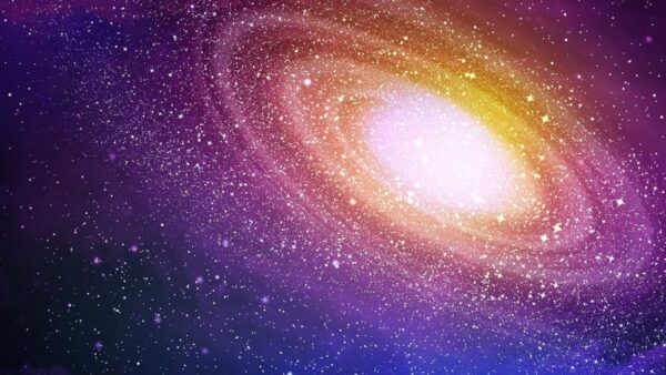 A spiral galaxy in outer space