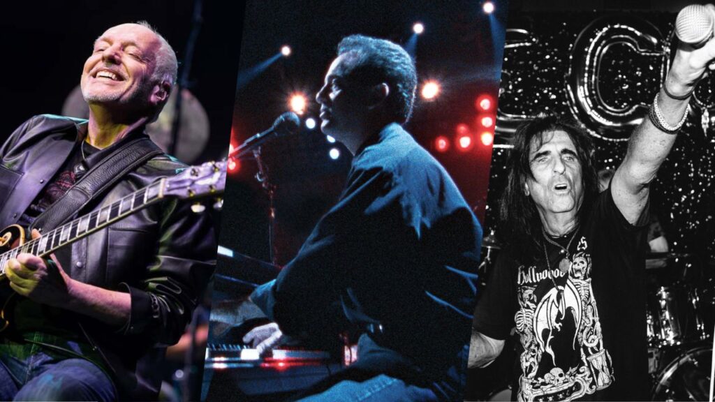 Three of the greats: Alice Cooper, Peter Frampton and BIlly Joel