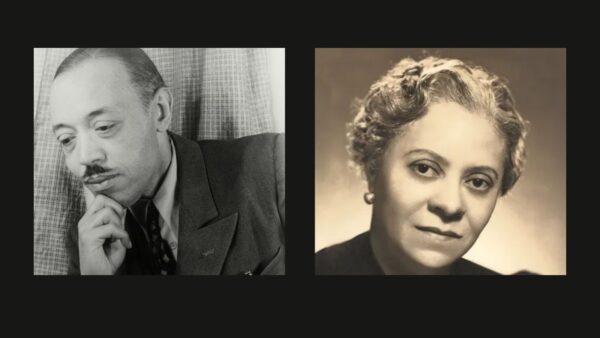 Two images. William Grant Still on the left and Florence Price on the right.
