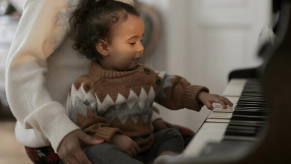 Baby at the piano