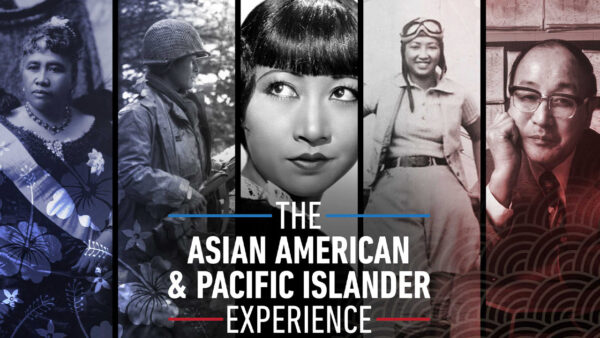 A collage of images from the American Experience special on Asian American experiences