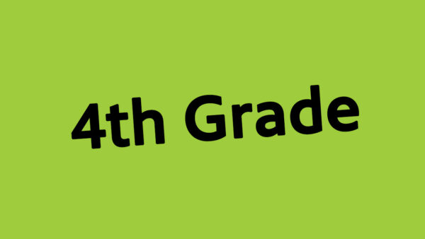A graphic that reads fourth grade