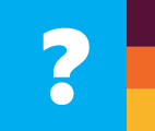 Graphic with a question mark and bright colors