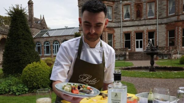 A chef presents a plate of food from Ireland Made with Love