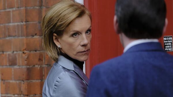 A woman boldly stares down Professor T