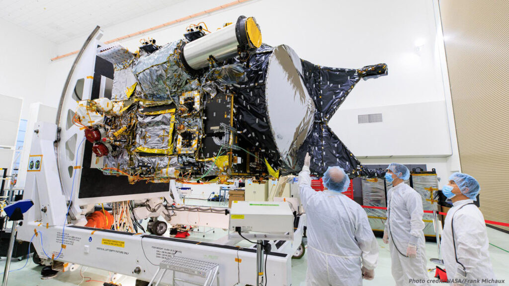 NASA engineers working on the Psyche spacecraft
