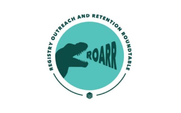 Logo for Registry Outreach and Retention Rountable (ROARR)