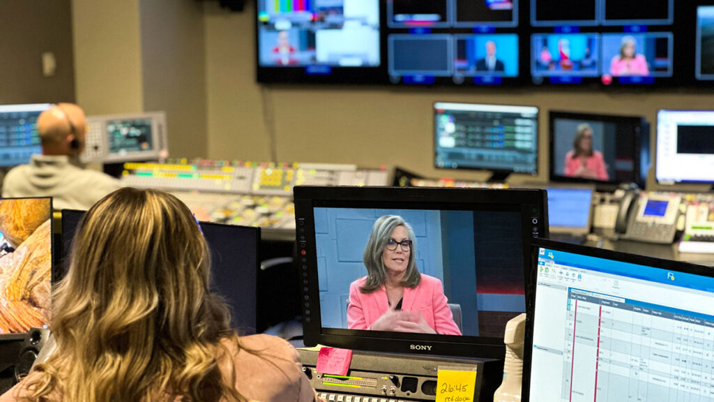 Governor Katie Hobbs on the set of Arizona Horizon