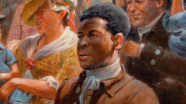 A painting of a Black man who supported the American Revolution
