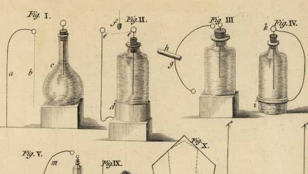 An illustration of an invention by Benjamin Franklin