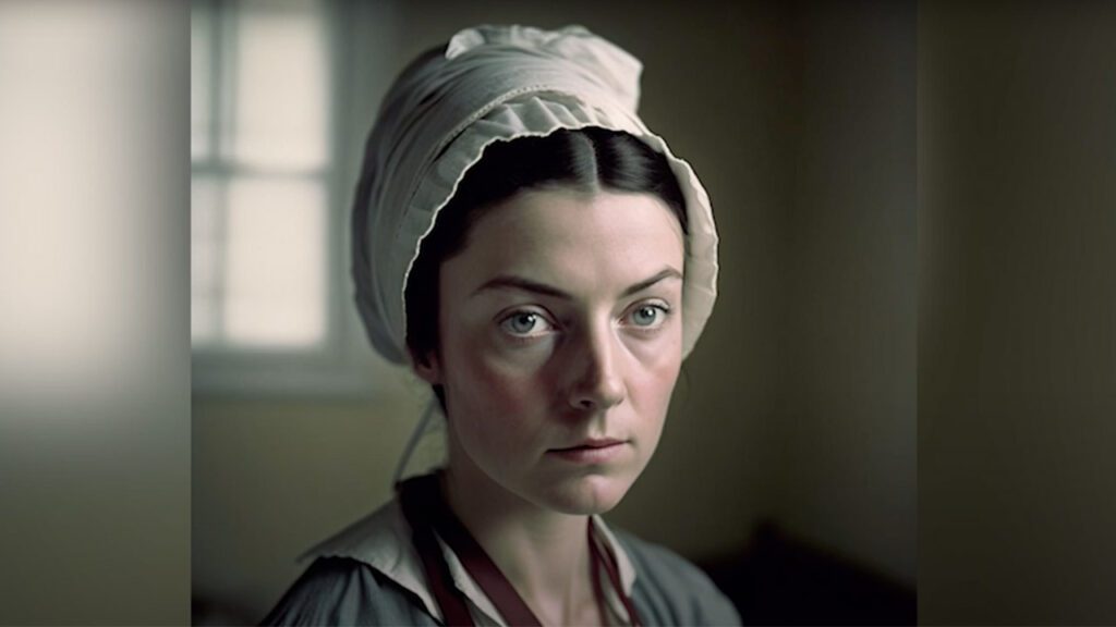 An avatar of Elizabeth Walker, an unsung patriot of the American Revolution