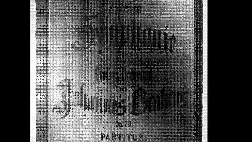 image of the cover of the manuscript of Brahms Symphony Number 2