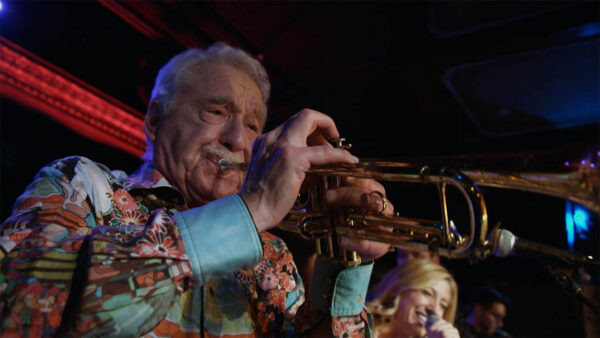 Doc Severinsen playing the trumpet for American Masters Never Too Late: The Doc Severinsen Story