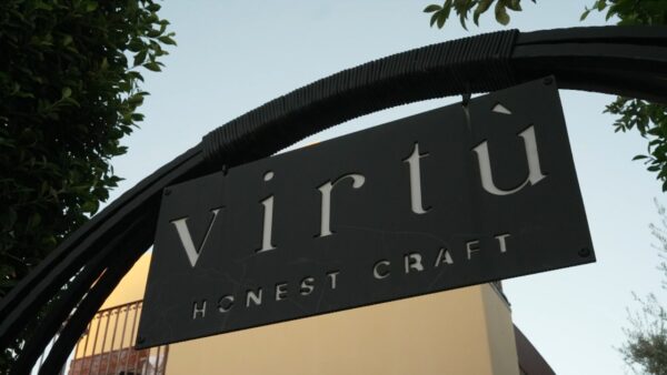 entrance sign of Virtu cafe
