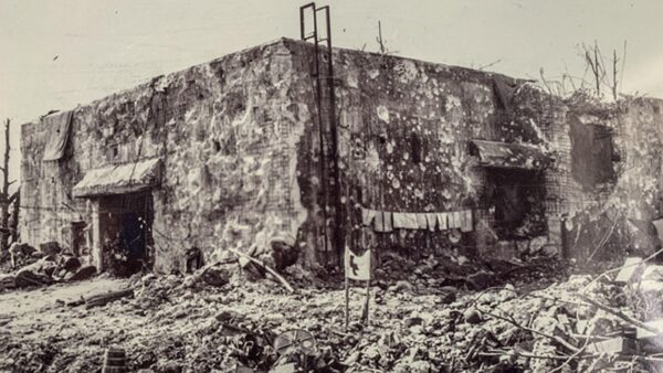 A run down house after war