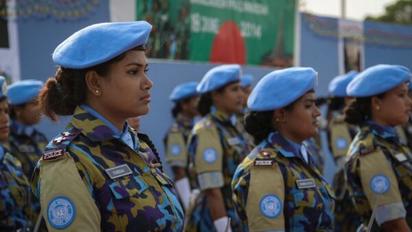 Soldiers standing in a line