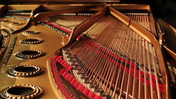 inside look at a grand piano