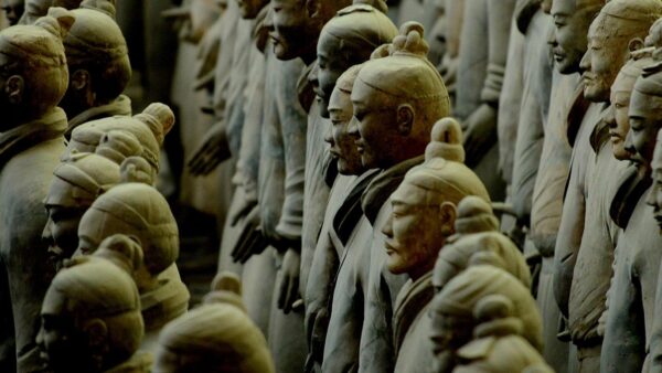 An army of statues, from Emperor's Ghost Army