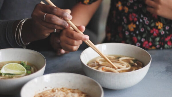 Noodle soup dish