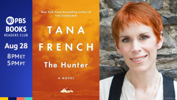 A graphic for PBS Books Readers Club with author Tana French