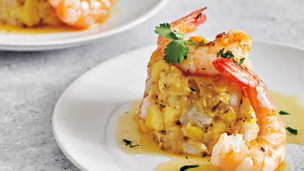 Mofongo con camarones